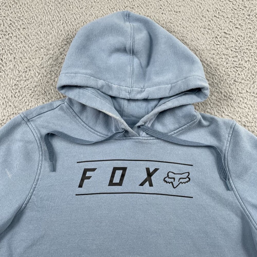 Fox Racing Hoodie Womens XL Light Blue Pullover Motorcross - Picture 2 of 8